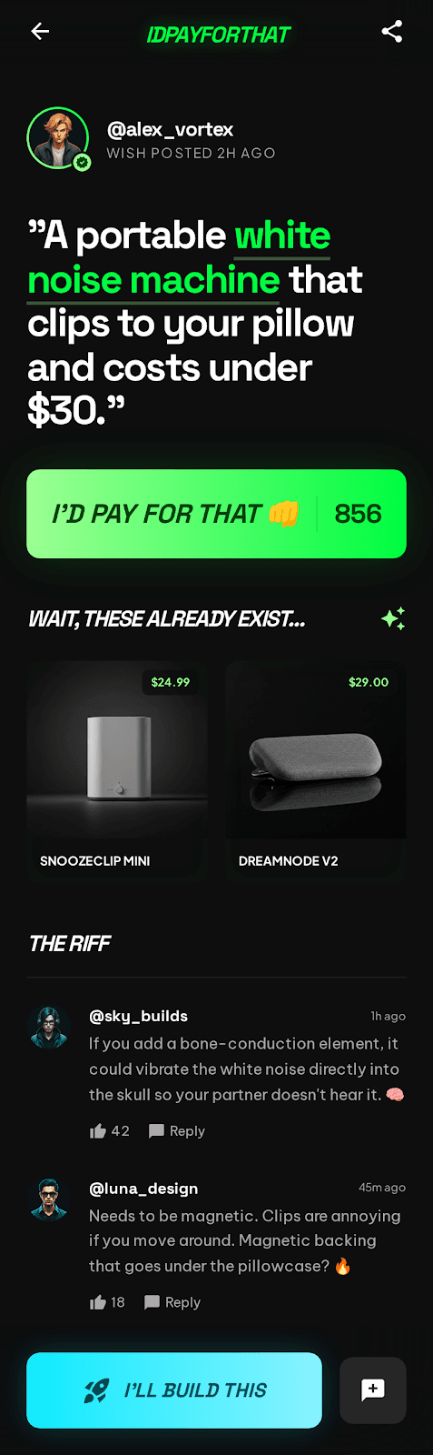 A community wish — the idea, the votes, the riff.